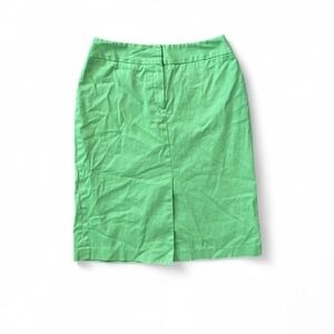 Vintage 1990s Willi Smith‎ Green Cotton Pencil Skirt
